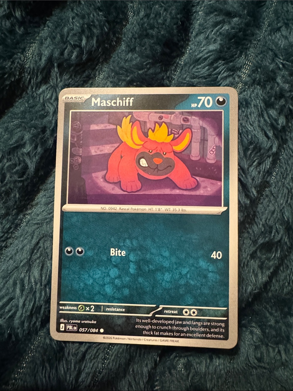 Maschiff Pokemon Card